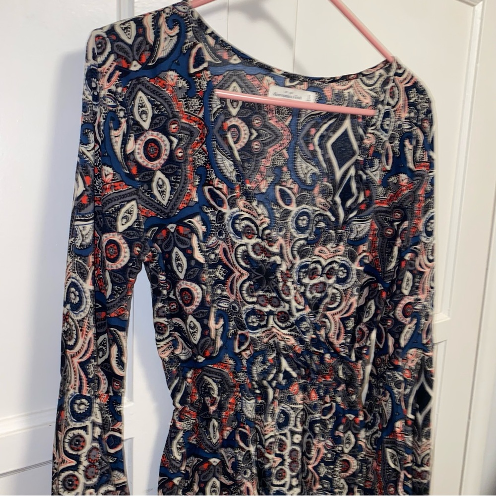 Abercrombie & Fitch Small Paisley Boho Bell Long Sleeve Romper - Picture 14 of 14
